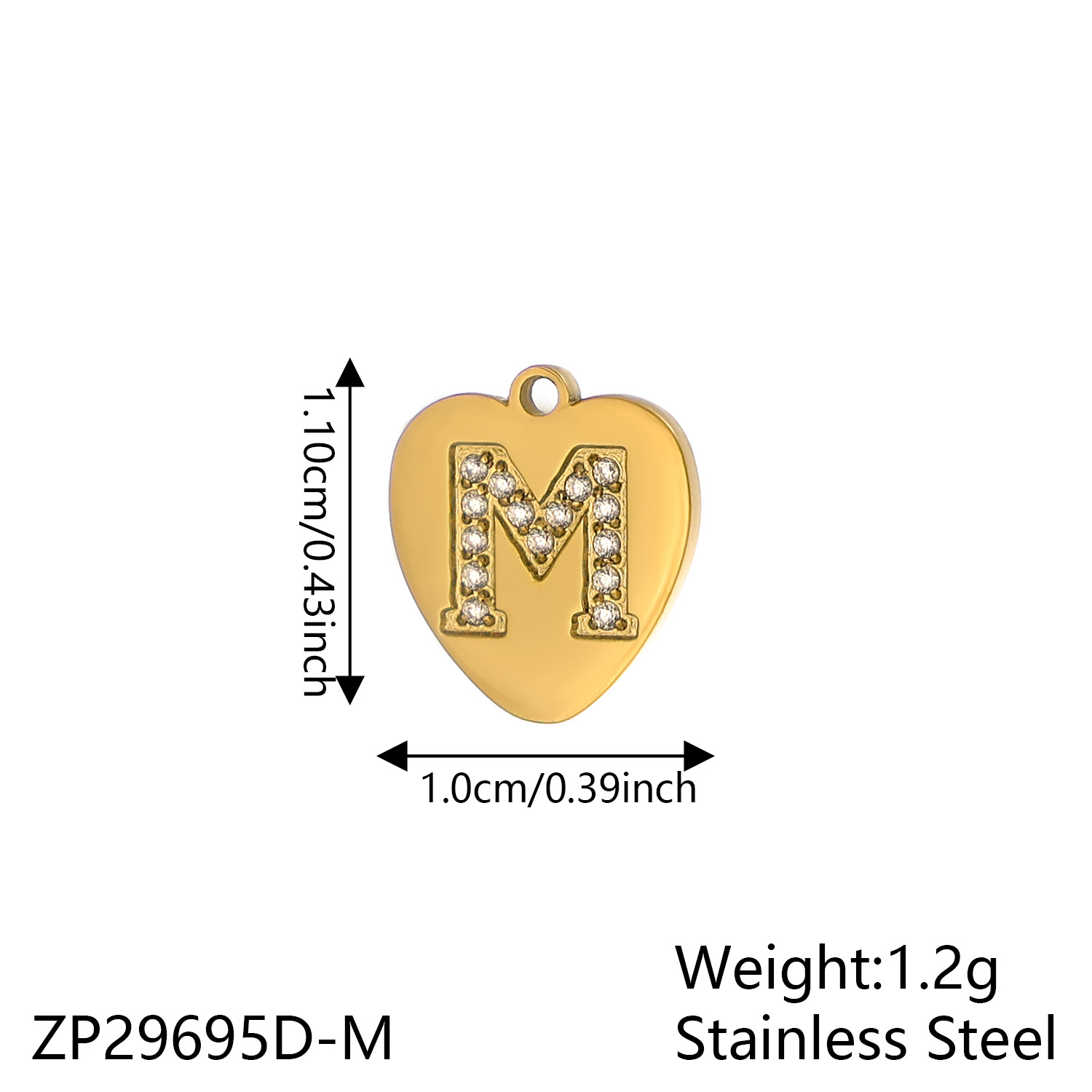 3g Weight Pendant, Chain Jewelry Making Type Zircon Inlay Material DIY Jewelry Accessories Classification 1 Piece Quantity 304 Stainless Steel Material Letter, Heart Shape Pattern Inlay Design Simple Style, Classic Style Style 1 Piece 304 Stainless Steel Zircon Letter Heart Shape Pendant Chain 11