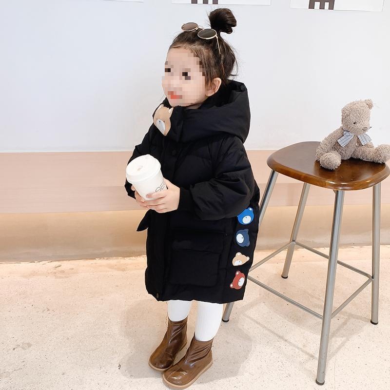 女童中长款棉服2024冬装新款韩版宝宝儿童加厚潮小童防风外套