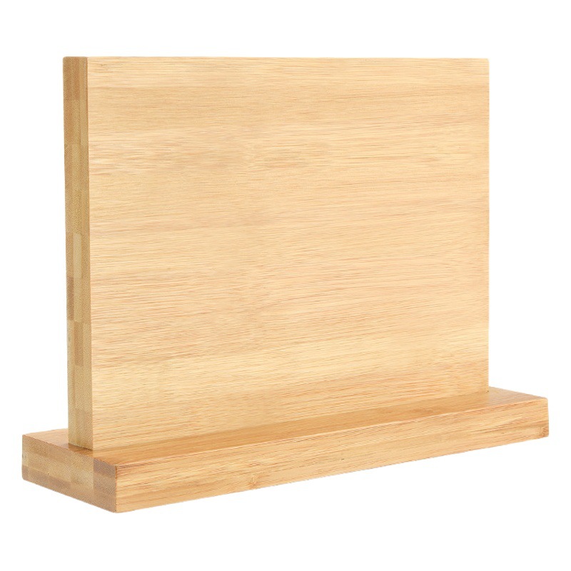 Soporte de cuchillo de cocina magnético de doble cara de bambú estante de almacenamiento de cuchillo doméstico multifuncional soporte de exhibición de cuchillo magnético
