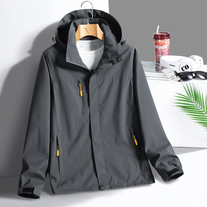Chaqueta al aire libre otoño chaqueta de los hombres primavera nueva pareja con capucha impermeable comercio exterior transfronterizo