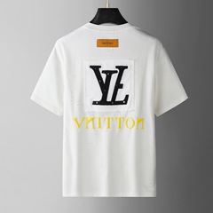 ヨーロッパ駅男性潮牌高級半袖tシャツファッション2025夏百合半袖tシャツ男性上着