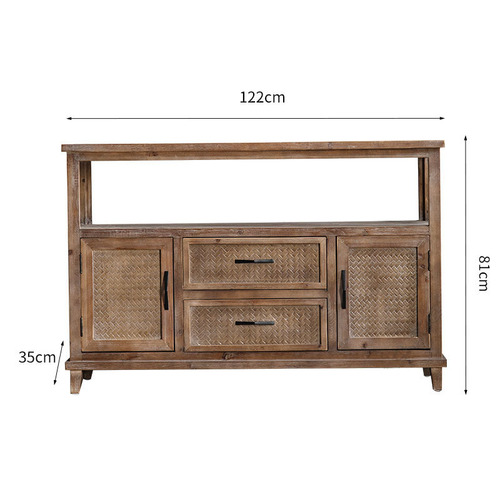 Solid Wood Retro Sideboard Storage, American Country Living Room, Distressed Storage Cabinet, B&B Side Cabinet, Creative Decorative Tower Cabinet