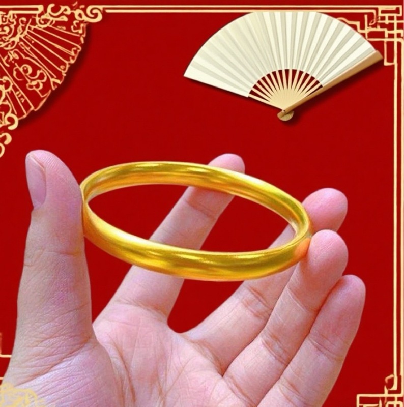 New Gold-Plated Heritage Tire Closed Bracelet, Simple and Elegant Bracelet, Same Style for Elders and Mothers
