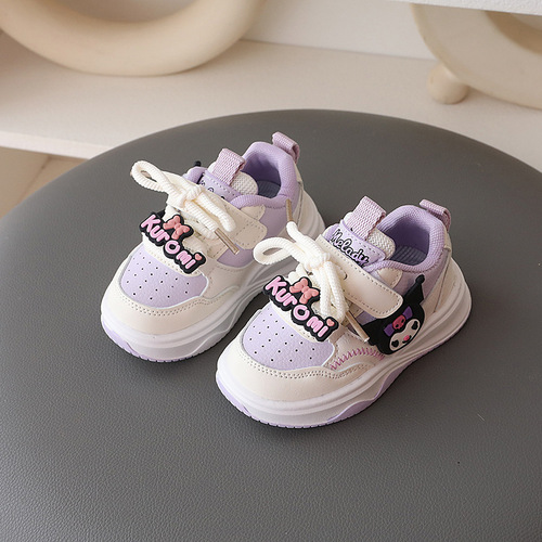 Spring and autumn new style girls 'sneaker girls' cute Kuromi single-layer shoes children's casual shoes, non-slip soft soles