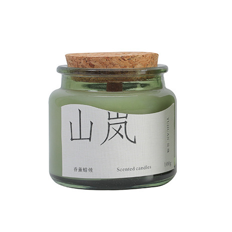 木栓付きグリーンカップアロマキャンドル 大豆ワックスフレグランスキャンドルカップ 家庭用室内アロマ クリエイティブなニッチギフト|undefined