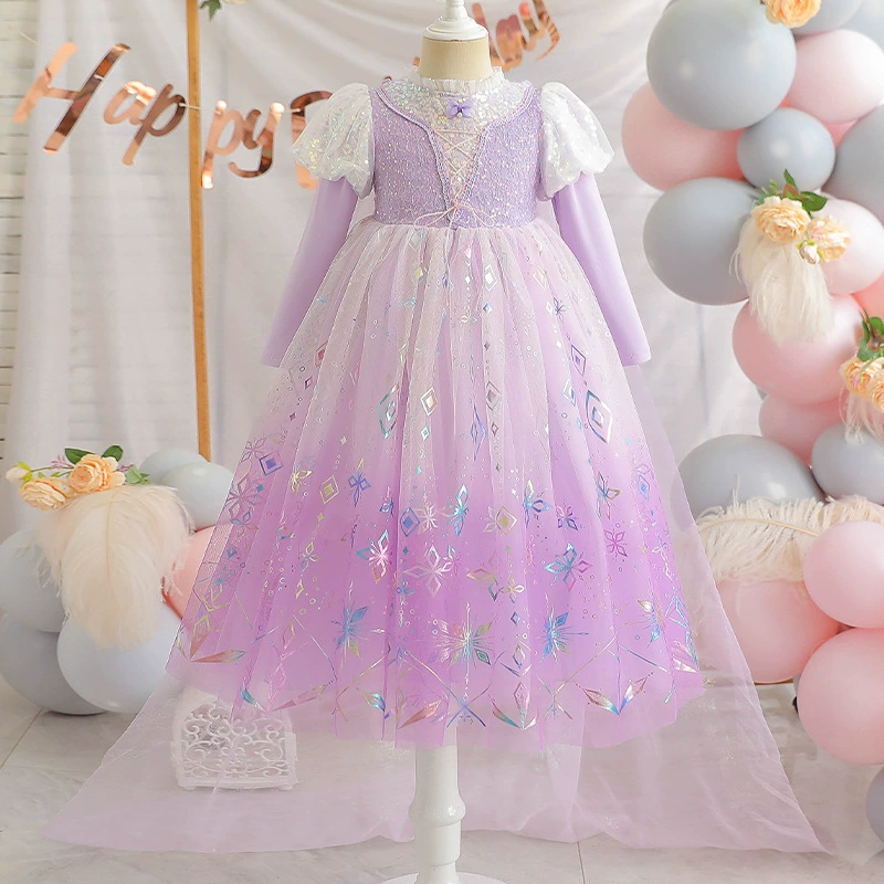 Autumn brand cute long-sleeve for princess, dress, “Frozen”, halloween