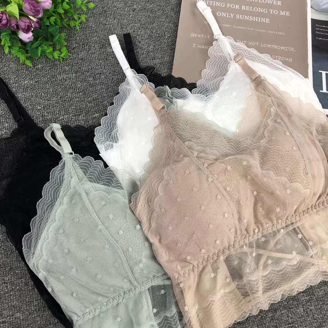 Nuevo chaleco de encaje de alta elasticidad sin costura de dama sin anillo de acero bra de yoga ropa interior deportiva mujer al por mayor