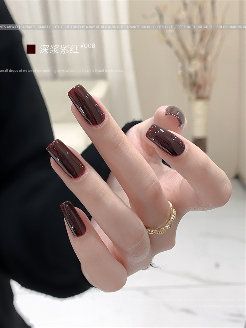 KaSi fototerapia Esmalte de uñas pegamento 2023 nueva primavera y el verano popular blanco lechoso nude rojo cereza salón especial