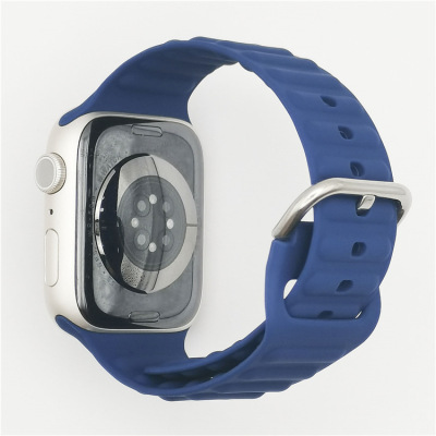 Applicable Apple iwatch Series 1234567 Generation SE Sports Loopback Iron buckle silica gel watch band