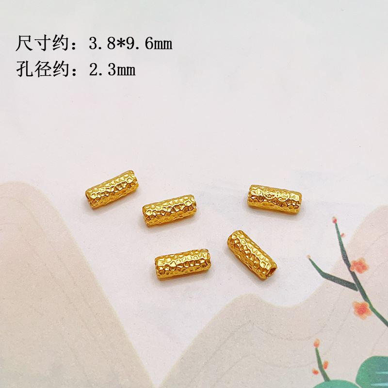 S925 Silver Gold-Plated Diamond-Studded Spacer Beads, Small Waist-Shaped Butterfly Walnut Beads Accessories for DIY Bracelets and Necklaces