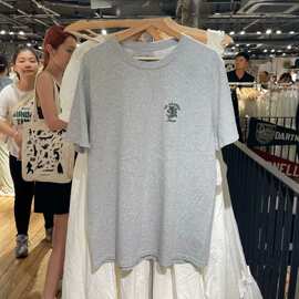 BM风美式复古龙刺绣上衣bm棉宽松百搭半袖休闲圆领短袖T恤女
