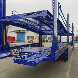 6-Wheel Double-Decker Heavy-Duty Car Transporter European-Style 8-Wheel Vehicle Transporter 17.1m Cage Car Double-Decker Car Transporter