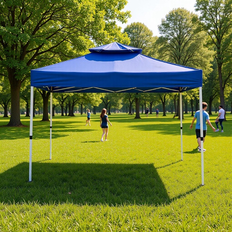 Estante hueco al aire libre camping plegable tienda de campaña de doble capa portátil viaje de cuatro patas tienda 210T recubierto de plata Oxford tela