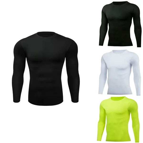 Sports tights running fitness long-sleeved Men's Four Seasons basketball sports tights quick-drying stretch bottoming training clothes
