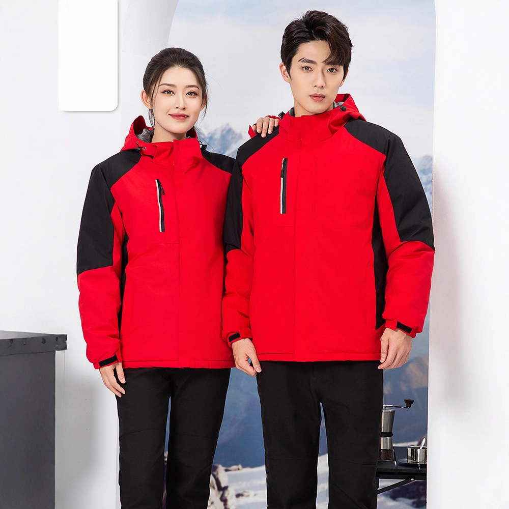 冬季冲锋衣定制工作服男装加厚物流仓储汽修厂服物业保洁劳保棉衣