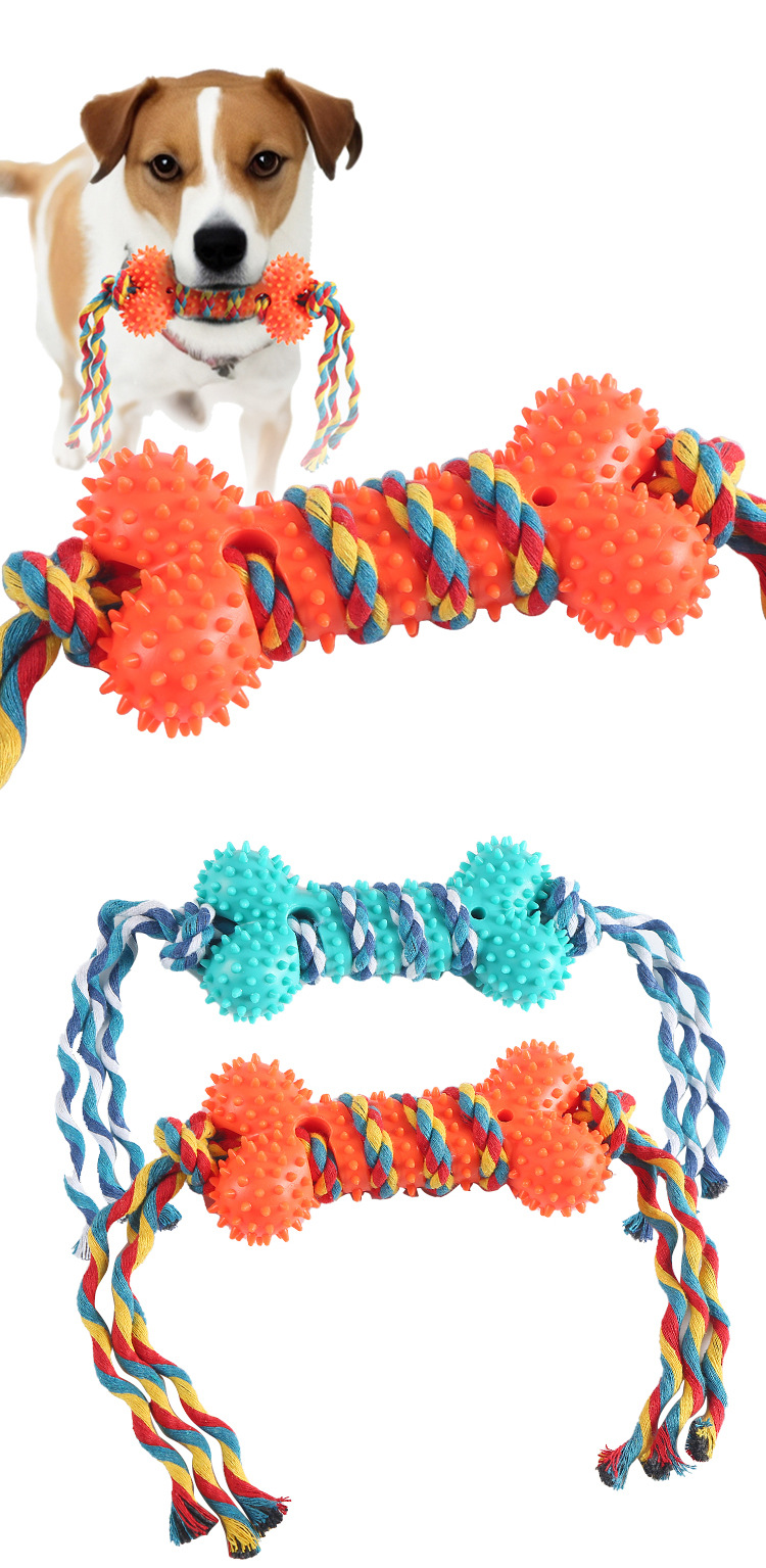 Osso de brinquedo resistente para cães limpeza e cuidado dental_voghion.com