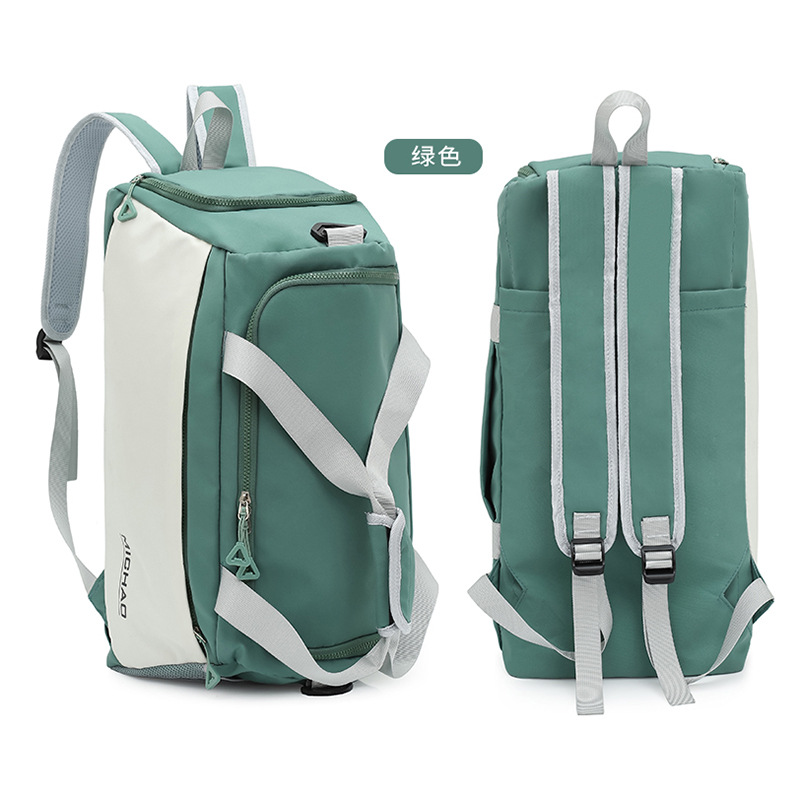 Bolsa de ejercicios bolsa de viaje de zapato independiente bolsa de natación seca y húmeda separación bolsa de yoga bolsa de transporte inclinada impresa logotipo desgaste