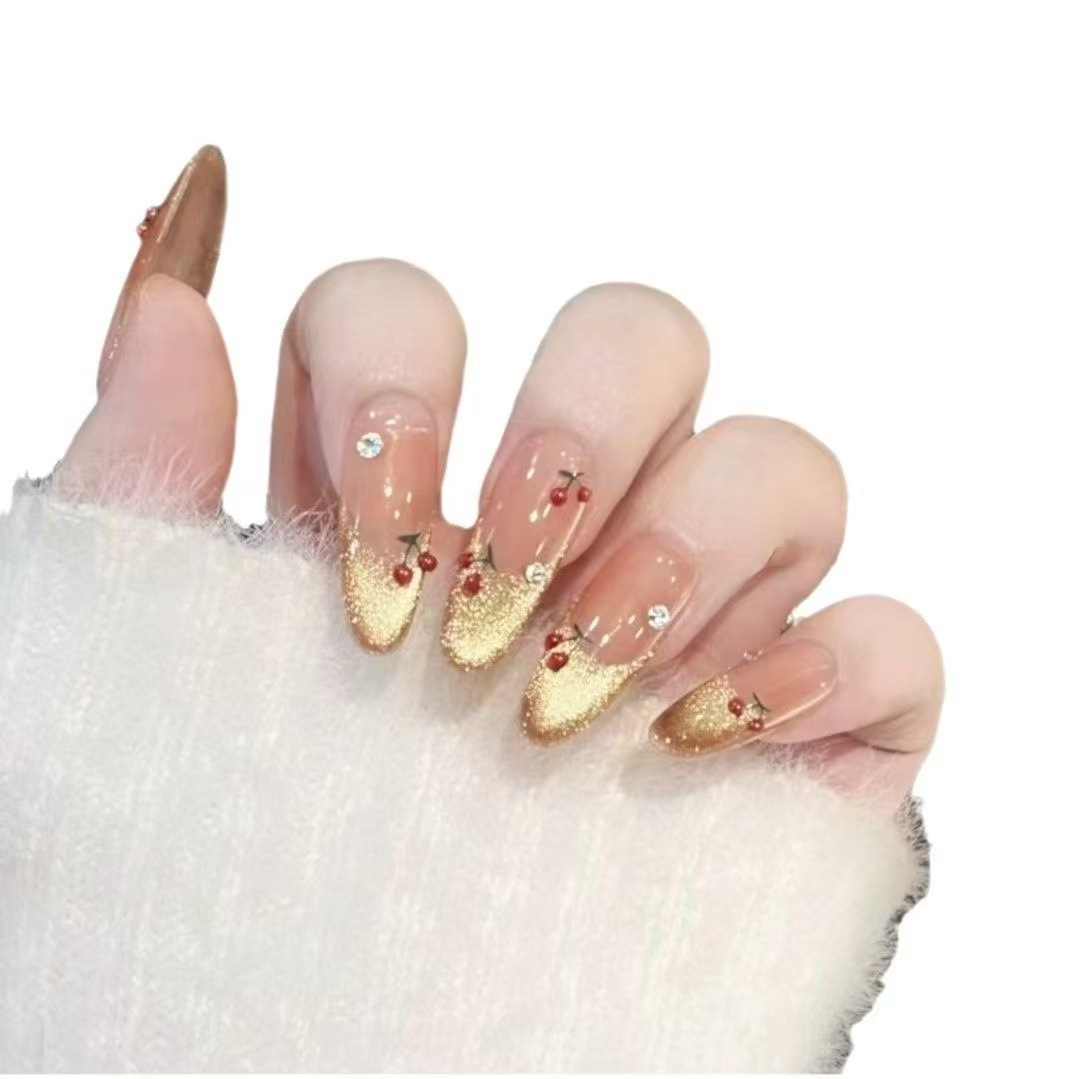 [Cereza dorada] Arte de uñas súper ojos de gato blanco