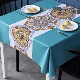 正方形桌布防水防烫防油免洗布艺餐桌布网红小方桌茶几台布