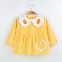 宝宝罩衣女秋冬婴儿外穿倒褂儿童护衣女童防水反穿衣围裙公主风