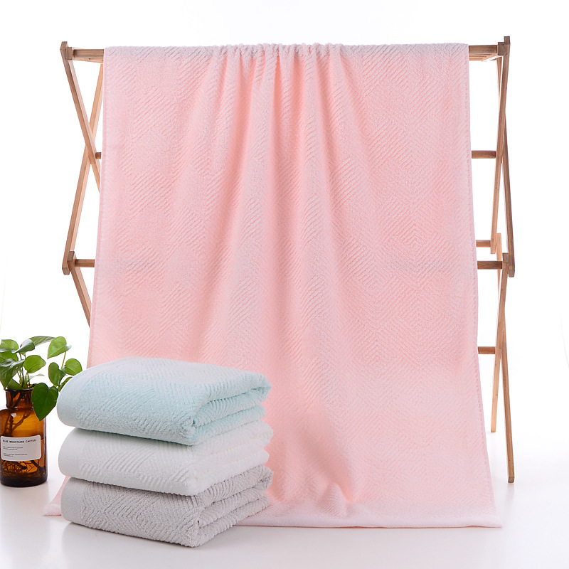 Maze Bamboo fiber Bath towel Plain colour soft water uptake Bath towel adult Beach towel gift Bath towel customized logo
