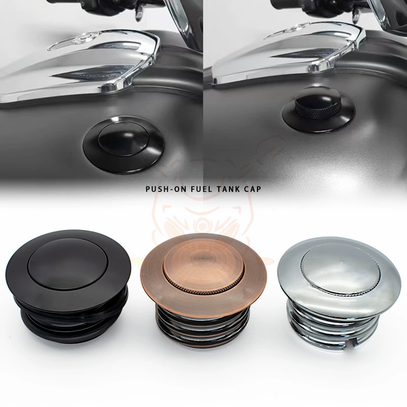 Крышка топливного бака Harley, модифицированная крышка топливного бака нажимного типа, ретро-мотоцикл с ЧПУ, скрытый топливный бак, всплывающая верхняя крышка бензобака