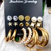 XP17 Boho Earring Set for Women Girls Shiny Gold Earrings