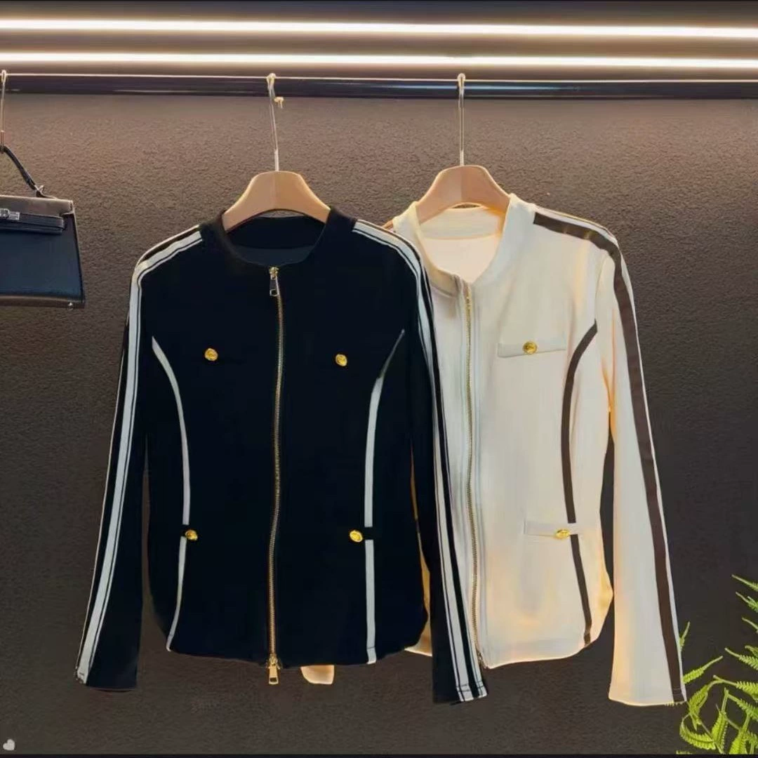 (Женская одежда большого размера) Весенняя одежда тонкая, двухголовая молния дизайн