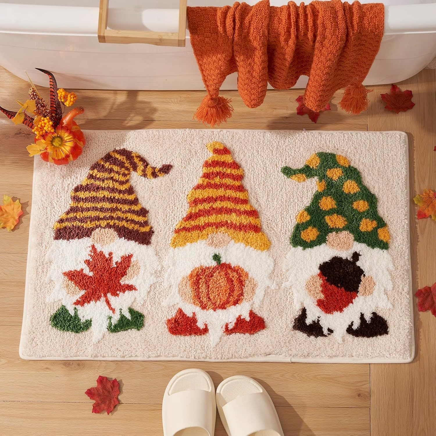 Kerstmat antislip van imitatiekasjmier voor badkamer en slaapkamer_voghion.com