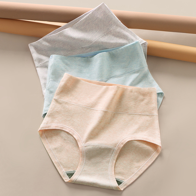 Graphene antibacterial extended crotch cotton women's underwear high waist abdomen breathable plus size antibacterial non-trace underwear new