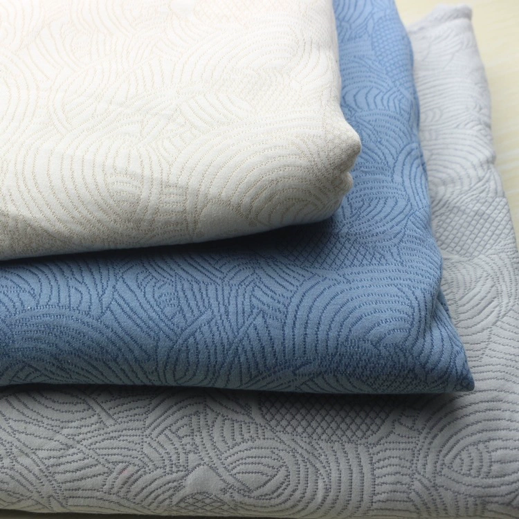 Jihua air layer cloth koi fish jumping dragon door 3D knitted woven sinking ticked filament silk cloth air layer material