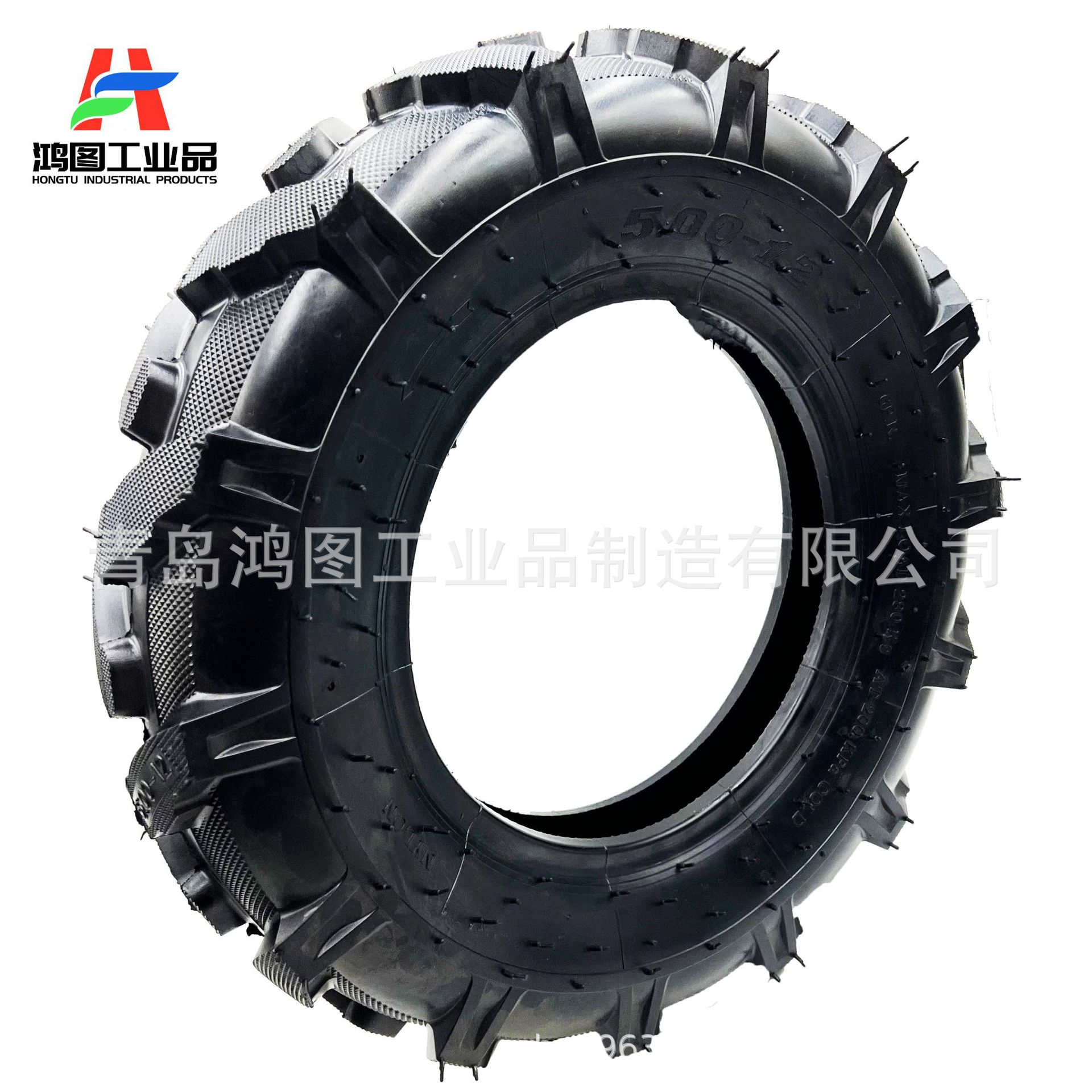 22寸5.00-12橡胶轮胎外胎人字纹农用机械微耕机农用车真空轮胎