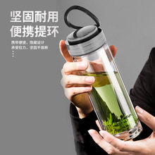 香港世寶高硼硅玻璃杯大容量單層硅膠提環耐高溫車載便攜杯