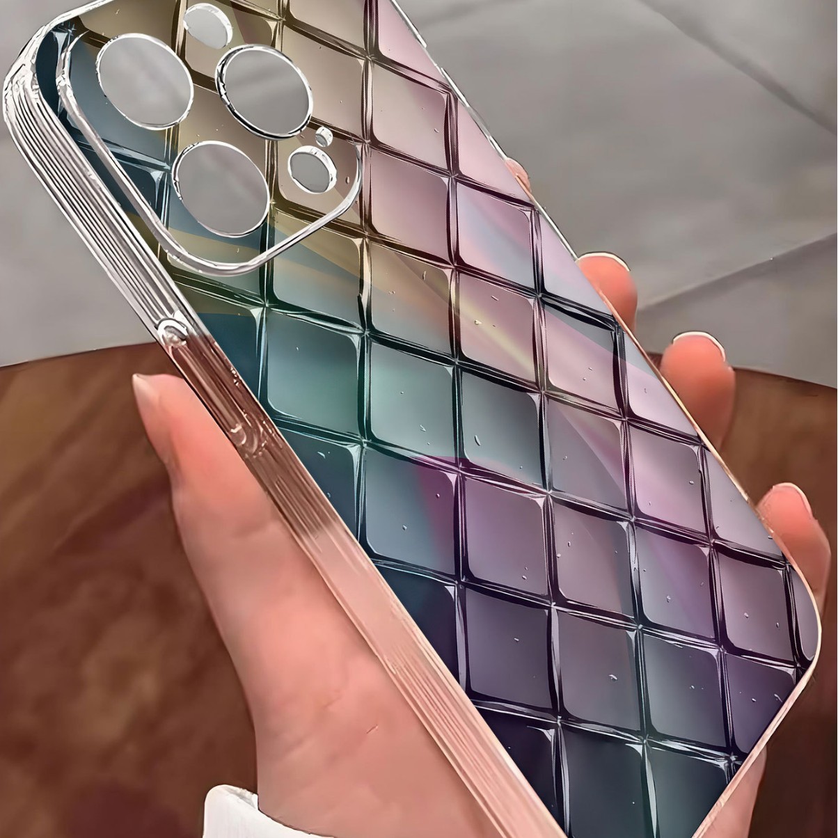 Casas transparentes a prueba de caídas cuadradas de color para iPhone15 / 16 / 17 serie de protección de casas de teléfonos promamax / 14