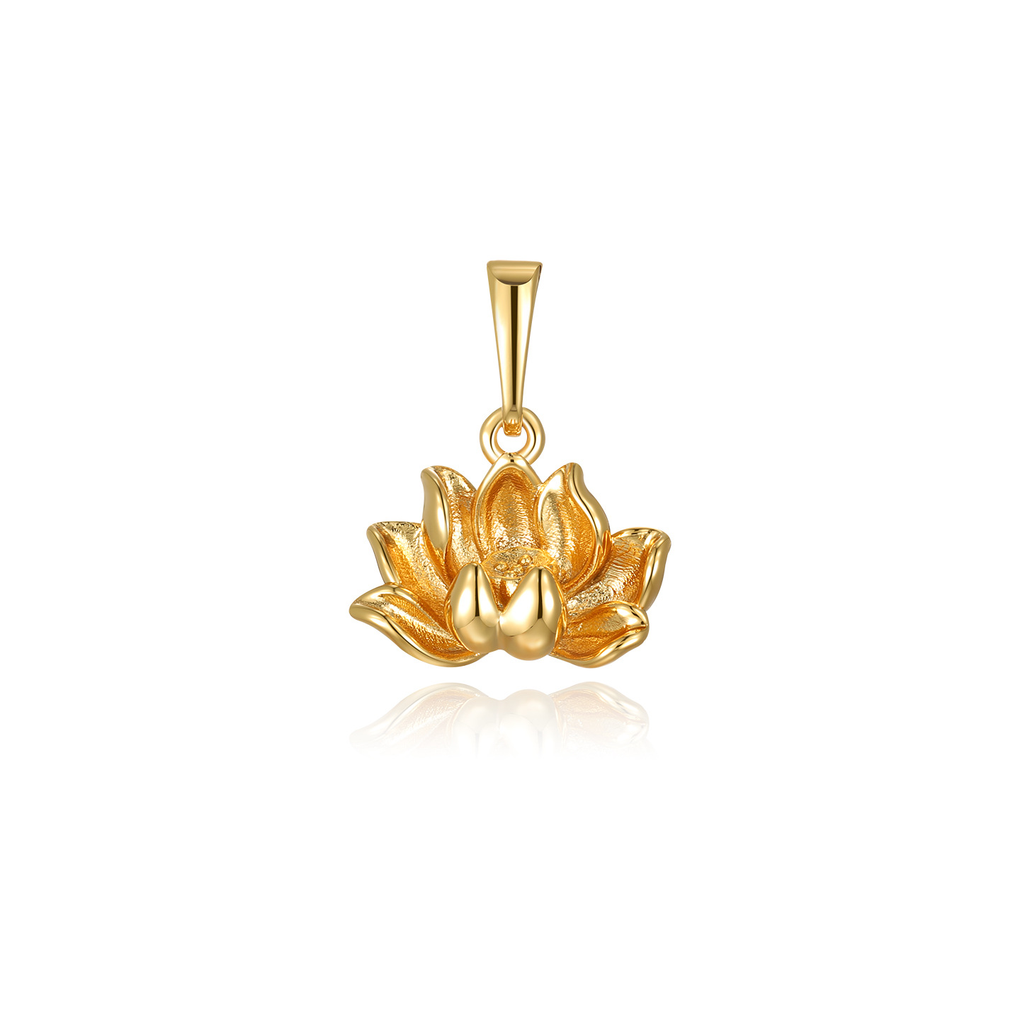Xuping moda ligera de lujo imitación de oro de loto colgante simple colgante de aleación de cobre chapado 24k color temperamento simple accesorios al por mayor