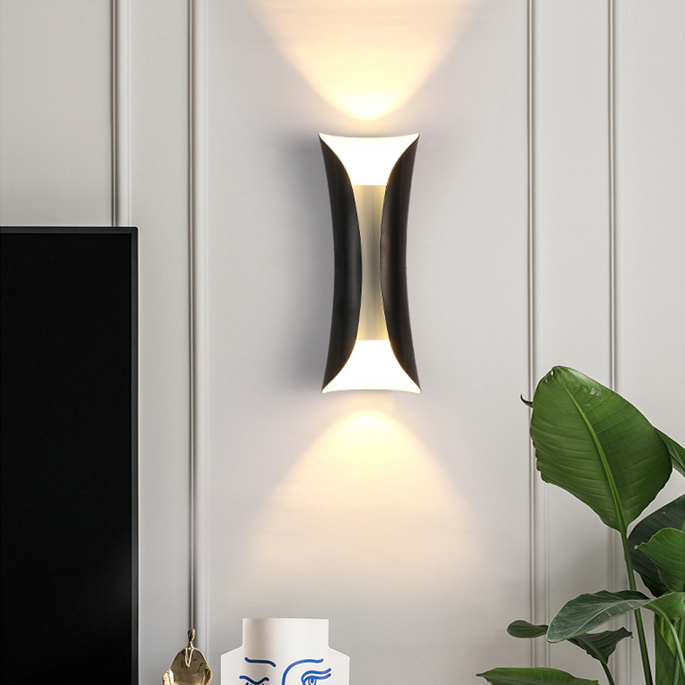 Viento moderno muy minimalista exterior l lámpara de pared de patio hotel interior creativo pasillo escalera pasillo iluminación de sala de estar