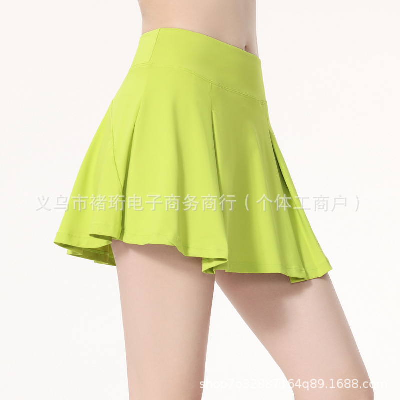Lu Same Style Women's Yoga Wear Tennis Skirt Fitness Sports Anti-Exposure Shorts Lu Same Style Women's Yoga Wear Tennis Skirt Fitness Sports Anti-Exposure Shorts