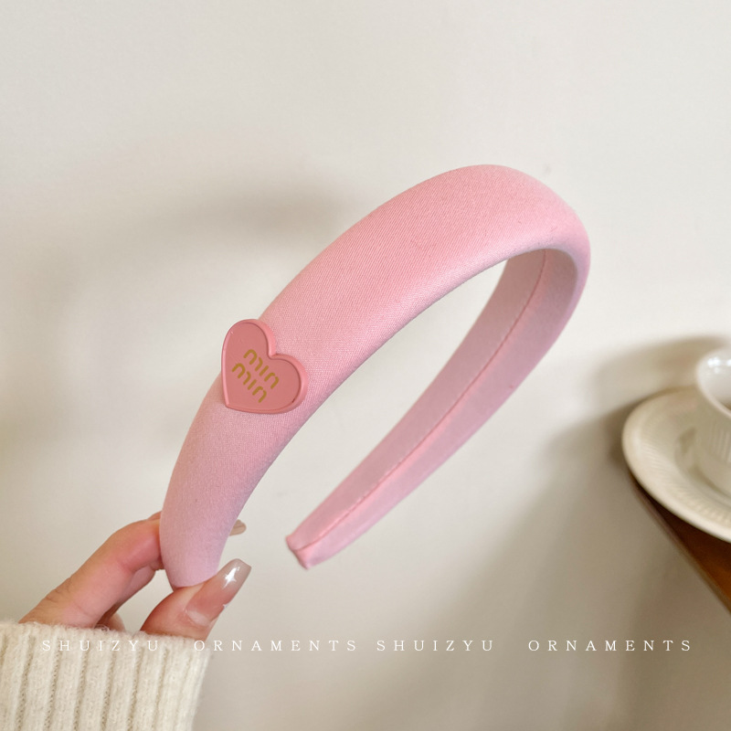 2#Letter love pink headband