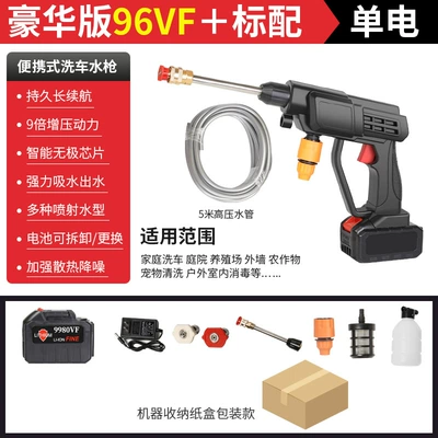 wholesale car washing machine, High pressure car wash water gun - 8108-high-pressure-water-gun-black-15-electricity-96hv-e-commerce-packaging