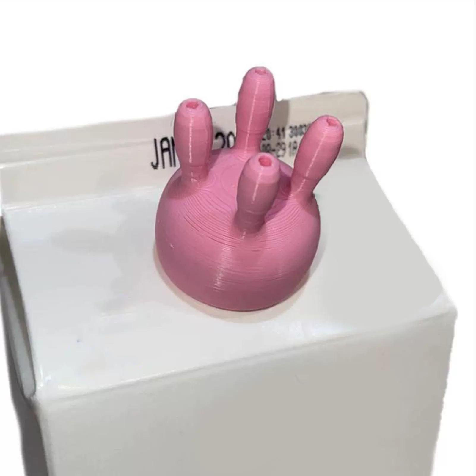 [跨境亚马逊新 3d打印Cow Udder Milk Carton Cap盒装牛奶分流瓶盖]