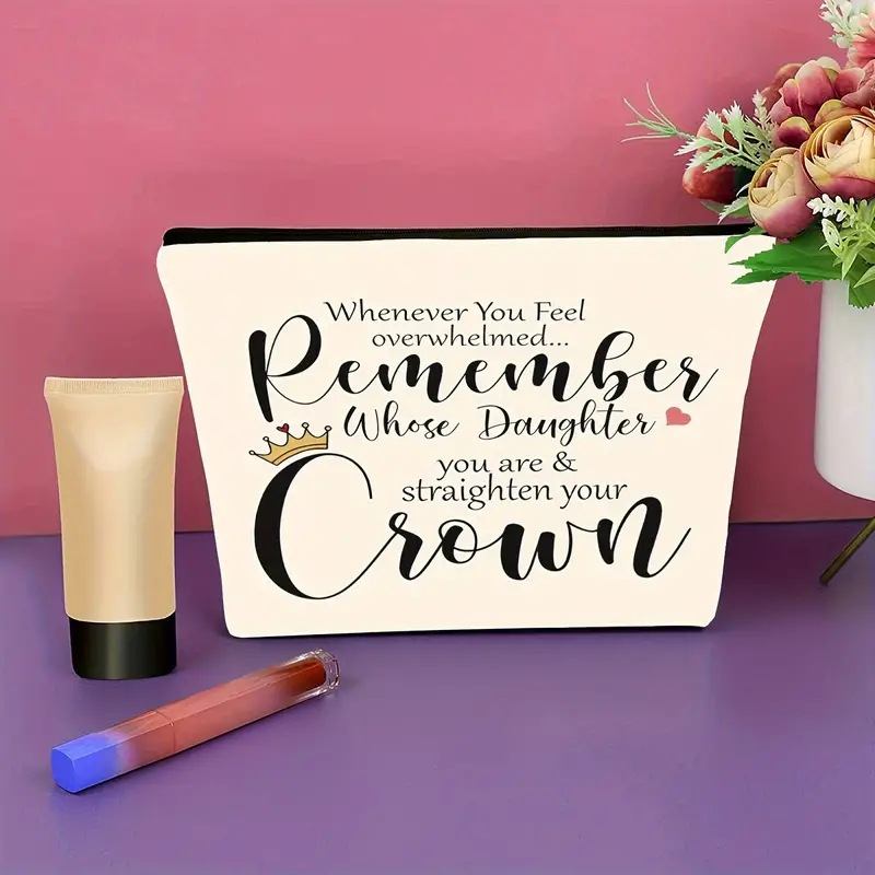 Transfronterizo Amazon Temu Venta caliente popular carta bolsa de cosméticos regalo bolsa de cremallera impermeable de lino bolsa de cosméticos regalo