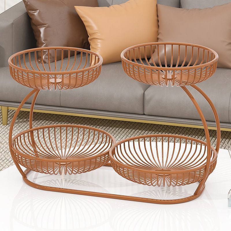 New Style Fruit Plate for the Living Room, High-End Double-Layer Fruit Tray, High Aesthetic Value, Exquisite Snack and Fruit Desktop Storage Basket