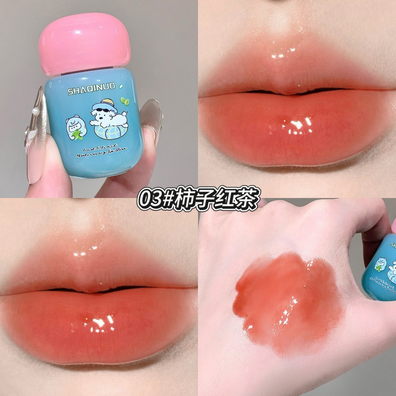 SHAQINUO frutas hidratante labial, miel transparente, espejo de labios transparente, maquillaje transfronterizo de labios transparentes, maquillaje transfronterizo de belleza