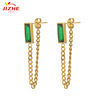 Chain stainless steel, advanced earrings, high-quality style, bright catchy style, wholesale