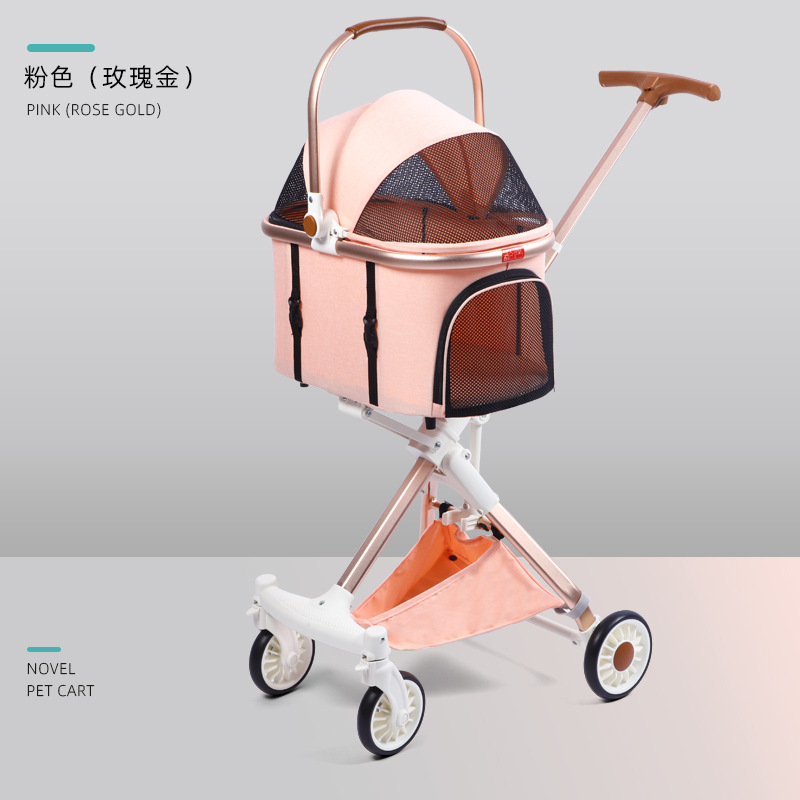 Carrito Separable para Mascotas de Metal Plegable para Perros y Gatos image 7