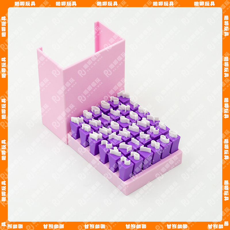 Nuevo producto transfronterizo creativo Alphabet clay seal conjunto de sellos de arcilla con letras mayúsculas y minúsculas