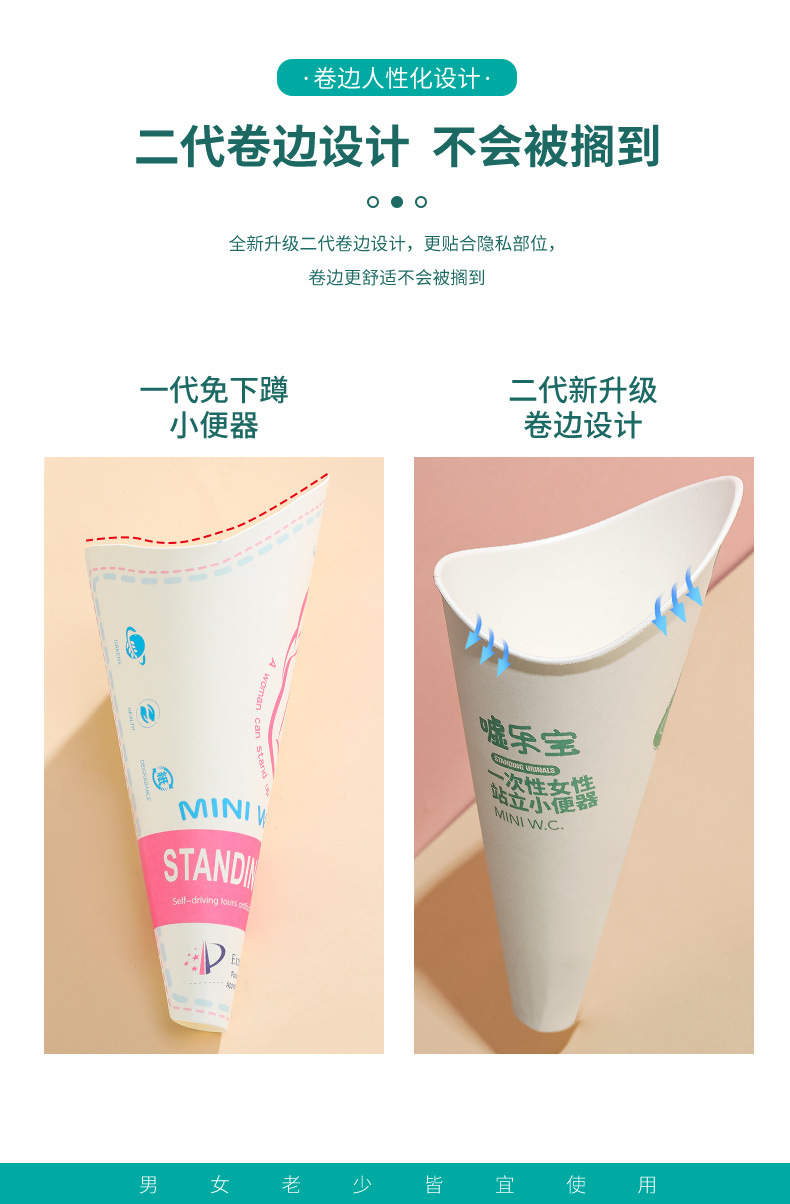 Shh Lebao Disposable Urine Cup Women's Urine Funnel Postoperative Squatting-free Shh Urinal Portable Urine Cup