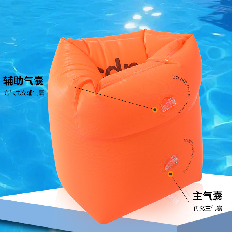Fabricantes al por mayor engrosados mangas de agua inflables adultos doble airbag anillo de natación de seguridad anillo de brazo OK anillo flotante para bebés