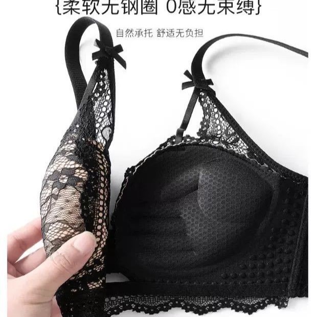 Ventas directas de fábrica comercio electrónico transfronterizo Sudeste de Asia Vietnam Tailandia damas burbujas encaje pecho pequeño recogido sujetador Tovin