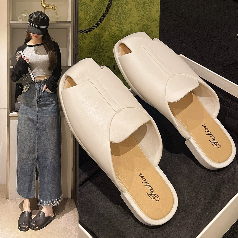 Женские домашние тапочки-балетки осень 2025, новая модель, повседневные, однотонные, модные, плоские сандалии